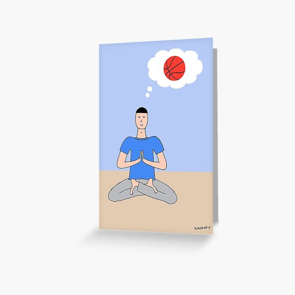 Yoga Classes - Funny Yoga Card Meditation Card - Inner Peace - Yellow  Greeting Card for Sale by BDogCreations