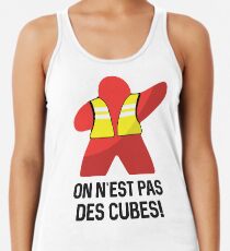 Camiseta de tirantes para mujer Chaleco Amarillo Meeple