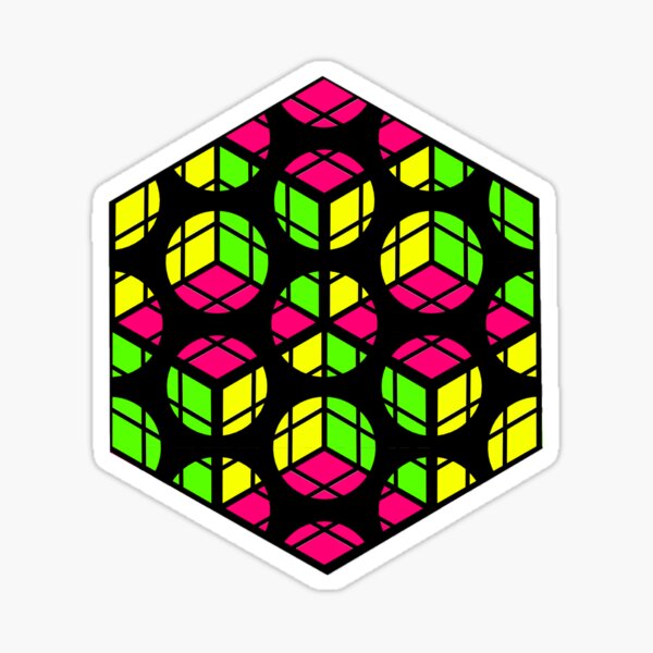Vista previa del artículo con la obra «Burbujas flotantes cubos imaginarios», diseñado y vendido por weavernap.