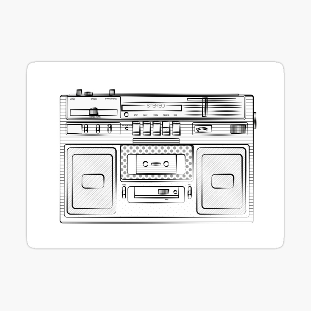 Magnétophone à Cassettes De Style Rétro Dans La Rue Avec Des Graffitis Danse  De Rue Utilisant La Sous-culture De La Jeunesse Boombox Dans Le Style Des  Années 1980