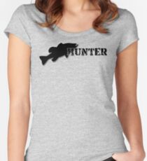 Bass Hunter - Bass fishing t-shirt Women's Fitted Scoop T-Shirt
