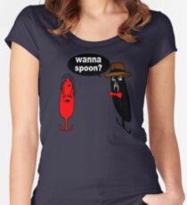 Wanna Spoon - Fishing Tshirt Women's Fitted Scoop T-Shirt