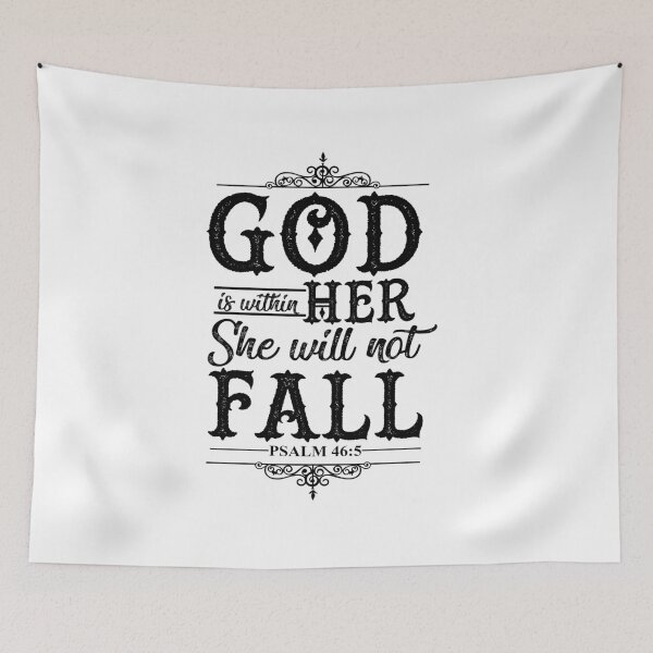 Item preview, God is Within Her She Will Not Fall Psalm Christian designed and sold by hadleydesigns.