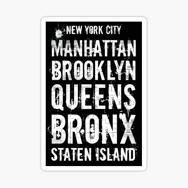 Aperçu de l'œuvre Les cinq arrondissements - New York City. créée et vendue par trueblue2.