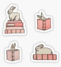 Hasen & Bücher Sticker