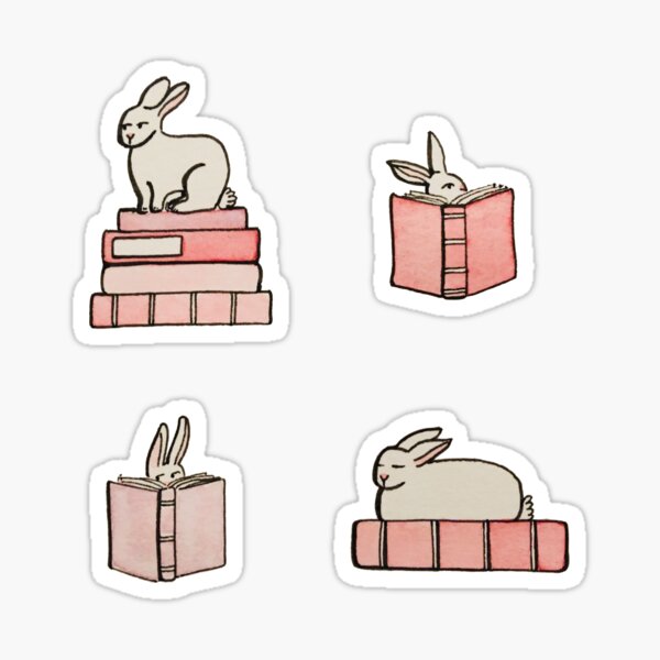Bunnies & Books  Sticker