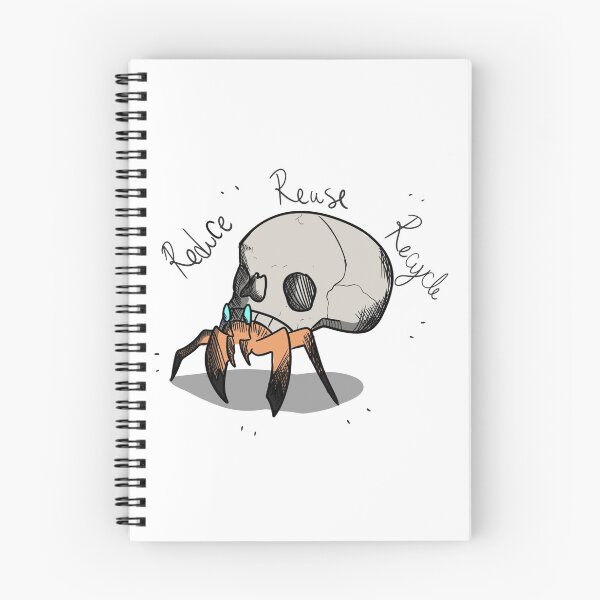 Item preview, Reduce-Reuse-Recycle Hermit Crab Skull  designed and sold by irishowl.