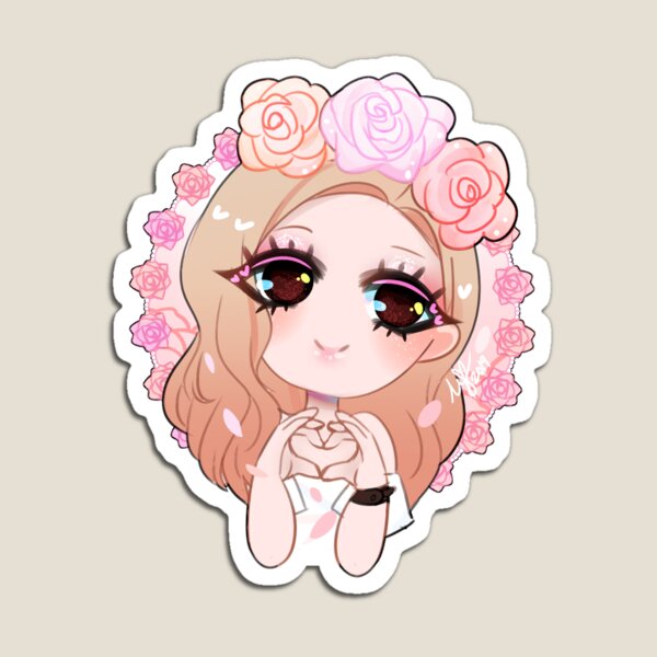 BLAↃK PIИK RosesAreRosie Rose Magnet