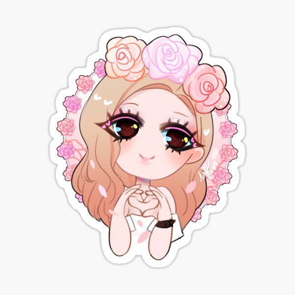 BLAↃK PIИK RosesAreRosie Rose Sticker