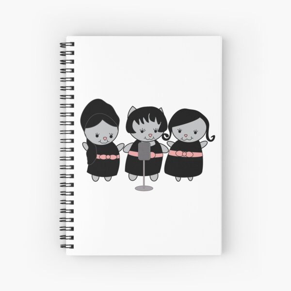 1960s Singing Cats Girl Group Spiral Notebook