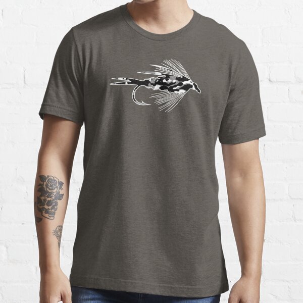 Black Camo Fly - Fly fishing t-shirt Sticker for Sale by Marcia