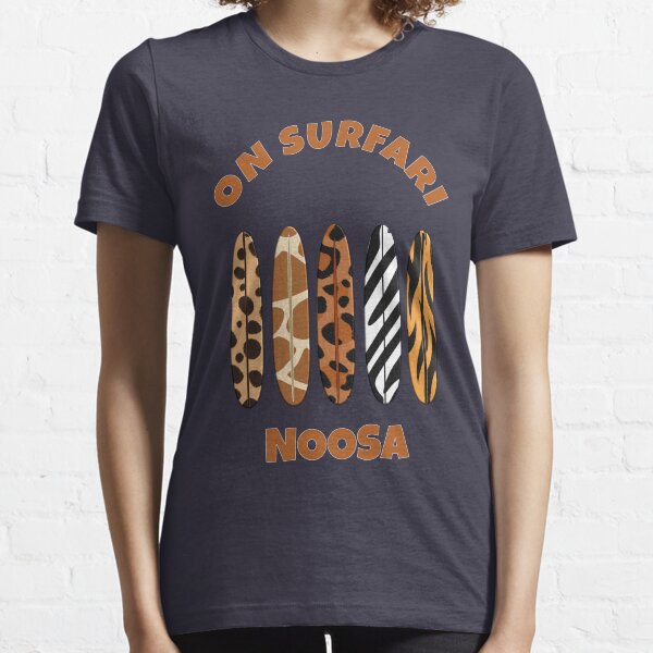 Noosa Surfing - On Surfari Animal Print Surfboards Essential T-Shirt
