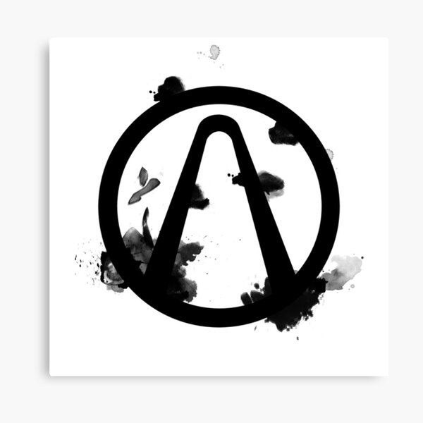 Vault Logo Black - Borderlands Canvas Print