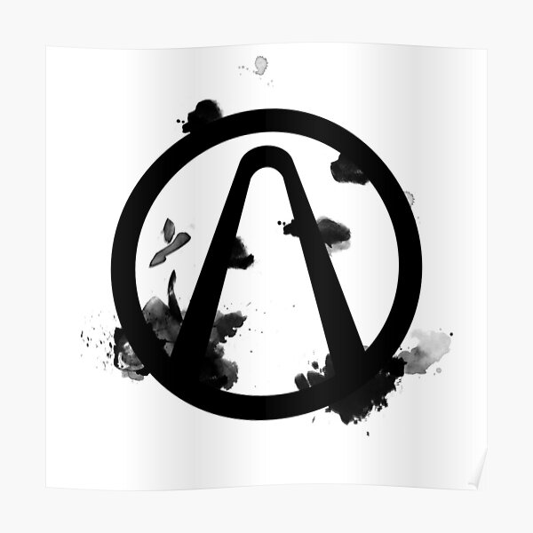 Vault Logo Black - Borderlands Poster