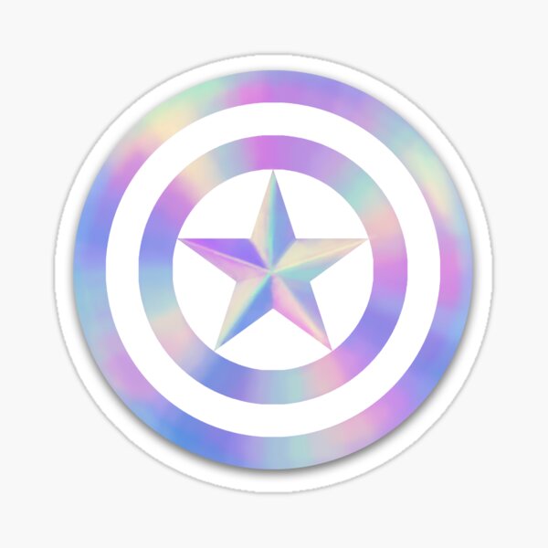 pastel chrome shield Sticker