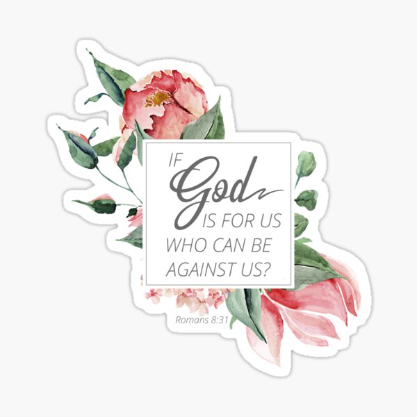 Item preview, If God is for Us Who Can be Against Us | Scripture Art designed and sold by PraiseQuotes.