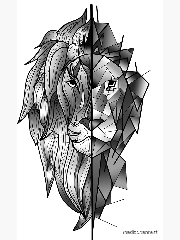 INKSTREET TATTOOS. Geometric lion tattoos are symbolize symmetry, balance,  and harmony.. Done by @a_b_h_i_l_a_s_h.___ DM for… | Instagram