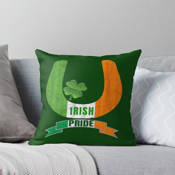 Artikelvorschau,  St Patrick Hufeisen und vier Blatt-Klee-irischer Stolz-gute Glück-Geschenke entworfen und verkauft von walkingrock.