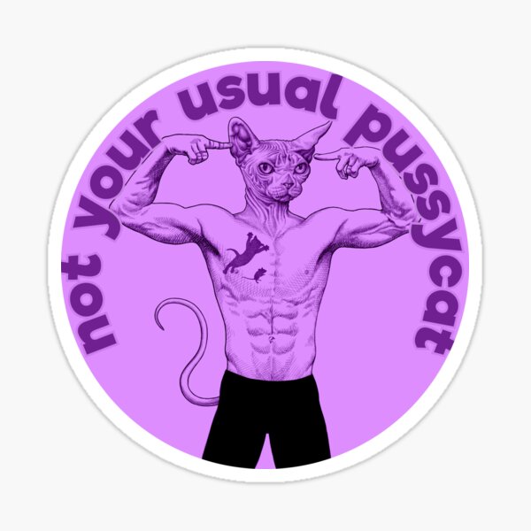 Sphynx cat - mouse hunter - feline grappler Sticker