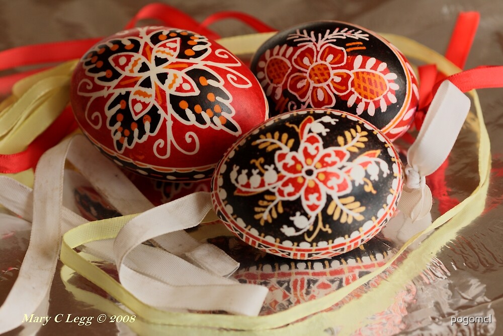 "Three Czech Easter Eggs" by pogomcl Redbubble