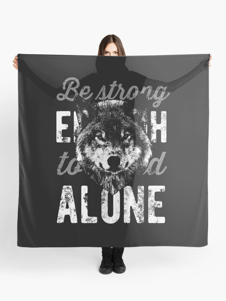 Pañuelo «Lobos solitarios El lobo solitario es fuerte solo» de  superiors-shop | Redbubble