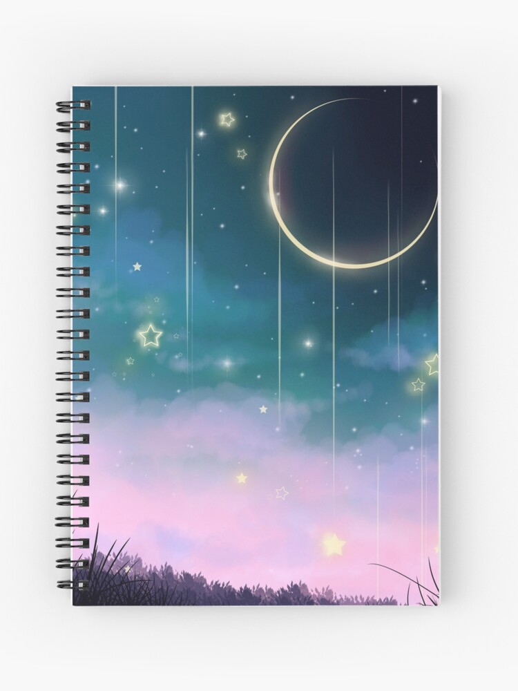Cuaderno de espiral «Luna anime galaxia» de LunarAphelion | Redbubble