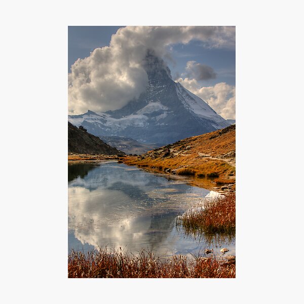 Matterhorn reflected in Lake, Zermatt Photographic Print