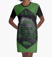 Vestido camiseta Citas de: Albert Einstein en Genio - Póster, pegatina, regalos y camisetas