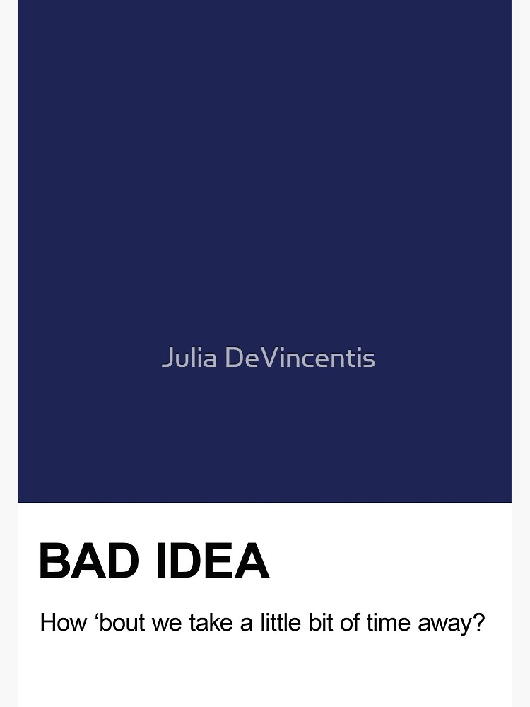 Bad Idea Pantone Postcard for Sale by Julia DeVincentis