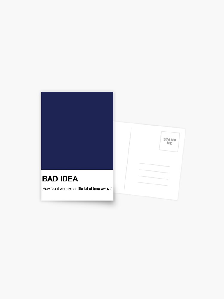 Bad Idea Pantone Postcard for Sale by Julia DeVincentis