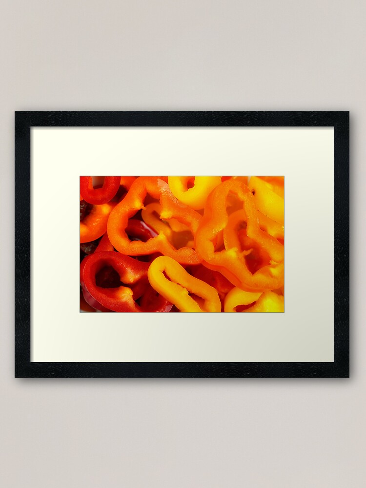 Alternate view of Sliced baby capsicums Framed Art Print