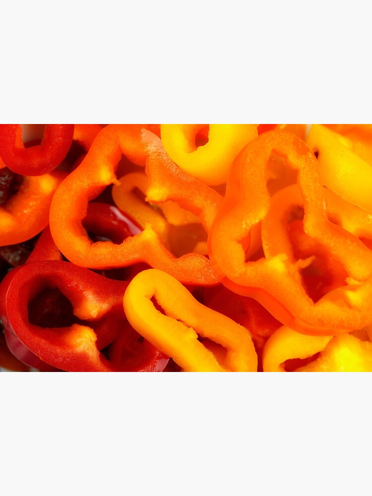 Sliced baby capsicums by fardad