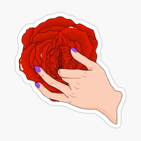 Open Rose Sticker