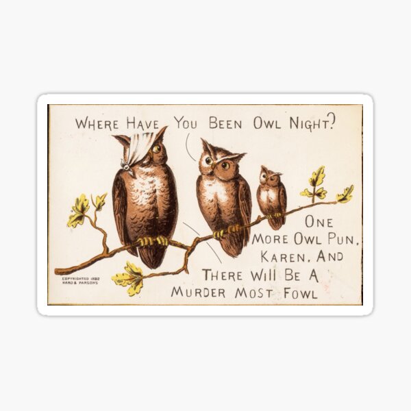 Owl Pun Sticker