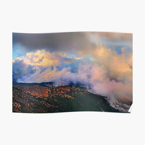Morning clouds at Mt Buffalo Poster