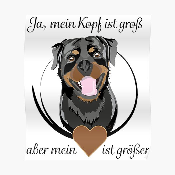 Rottweiler - be Happy Poster