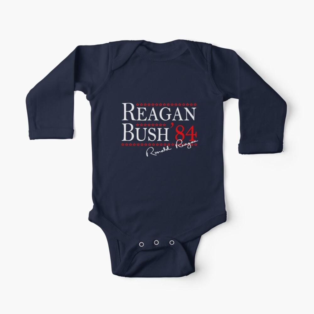 Ronald Reagan Shirt Reagan Bush 84 T Shirts Baby One Piece By Kirus Redbubble