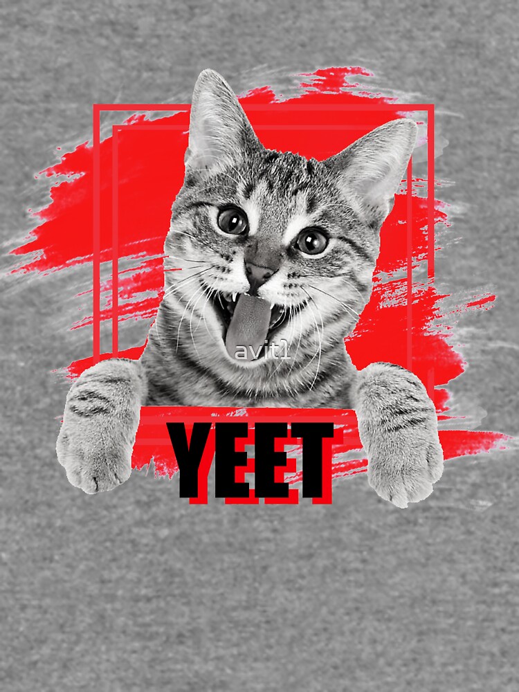 "Yeet Cat, Abstract red watercolors, Think outside the box, Gift ...