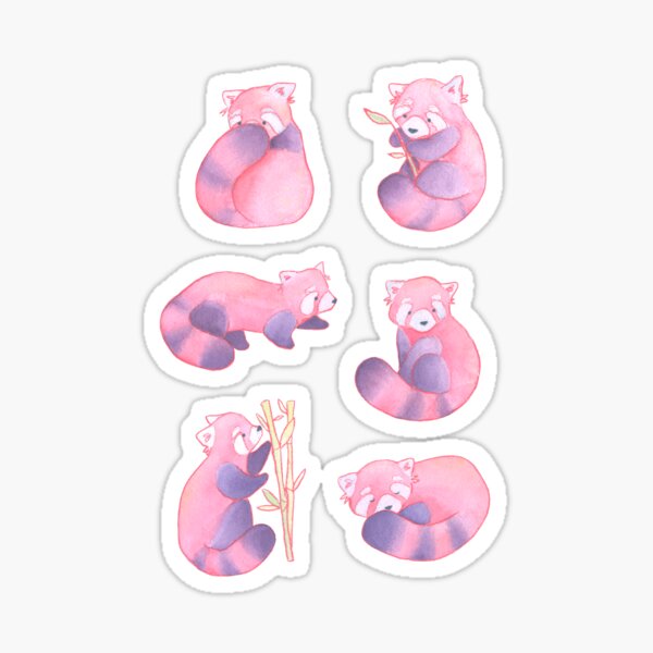 Watercolour red panda Sticker