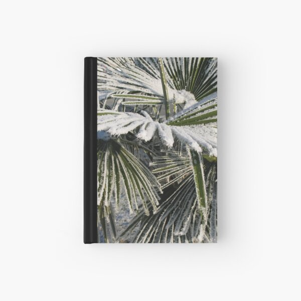 Frosty palm tree Hardcover Journal