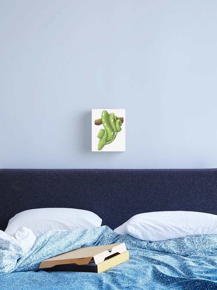 Thumbnail 2 of 3, Canvas Print, Green Tree Python designed and sold by LizardBeans.