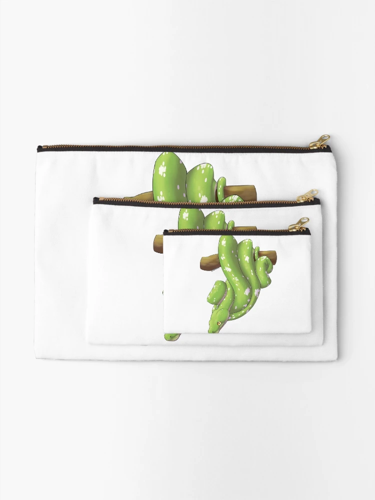 Thumbnail 2 of 4, Zipper Pouch, Green Tree Python designed and sold by LizardBeans.