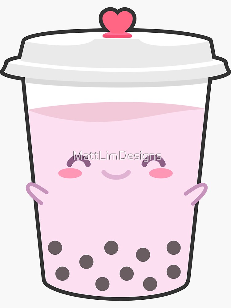 Premium Vector  A sweet bubble tea set