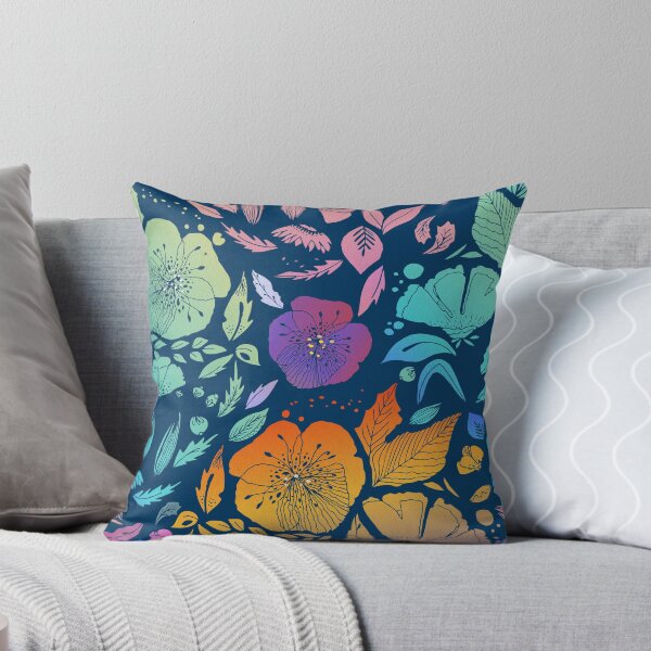 California Blossoms Throw Pillow