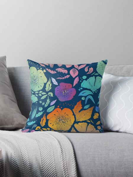 California Blossoms Throw Pillow