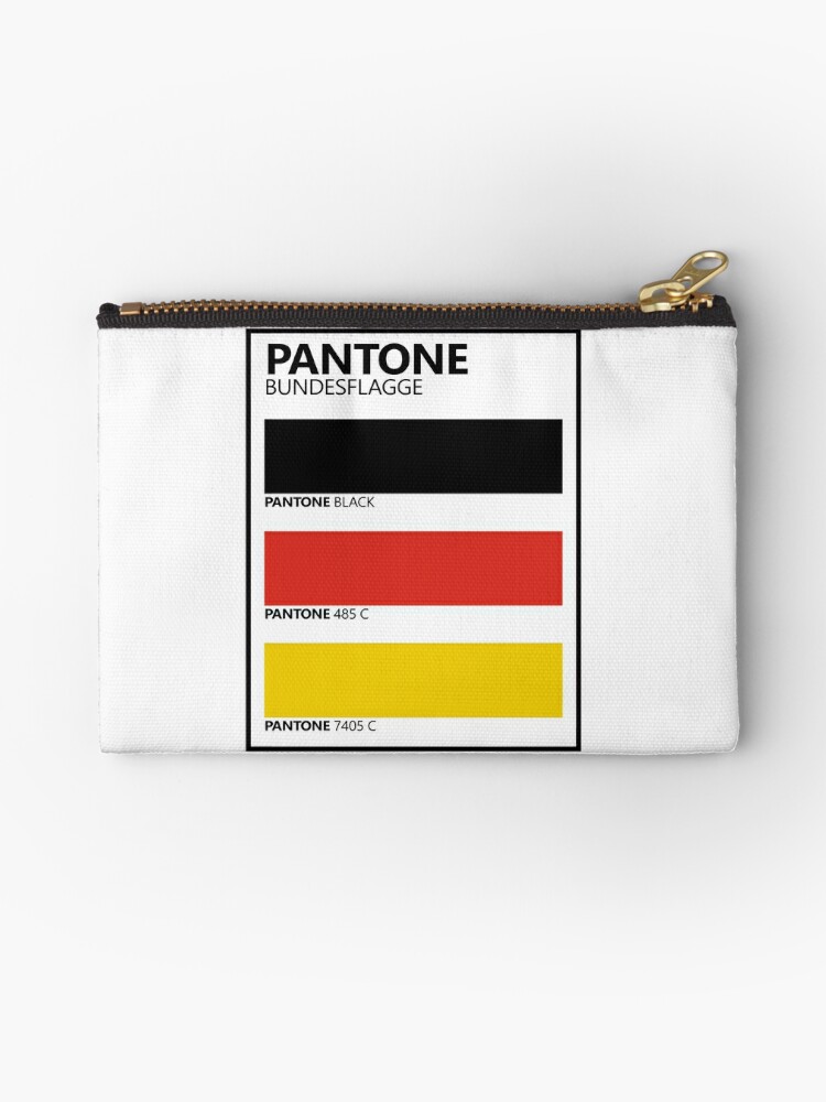 Pantone German Bundesflagge Flag Colour Palette Zipper Pouch