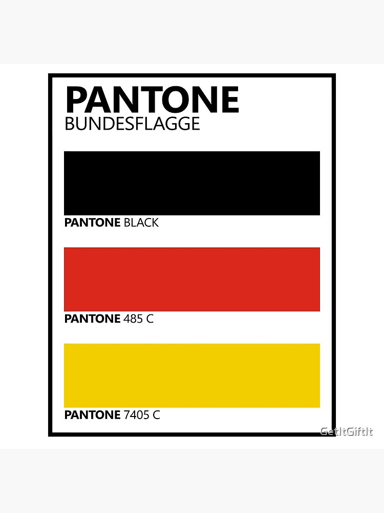 "Pantone German Bundesflagge Flag Colour Palette" Art Board Print for