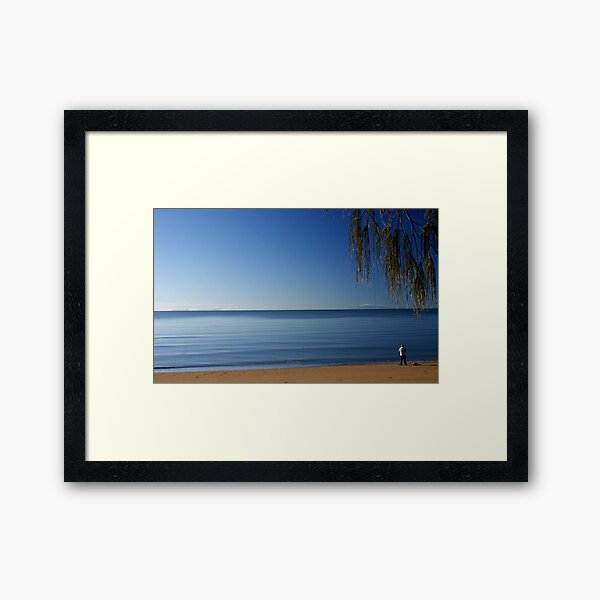 Lone Fisherman Framed Art Print