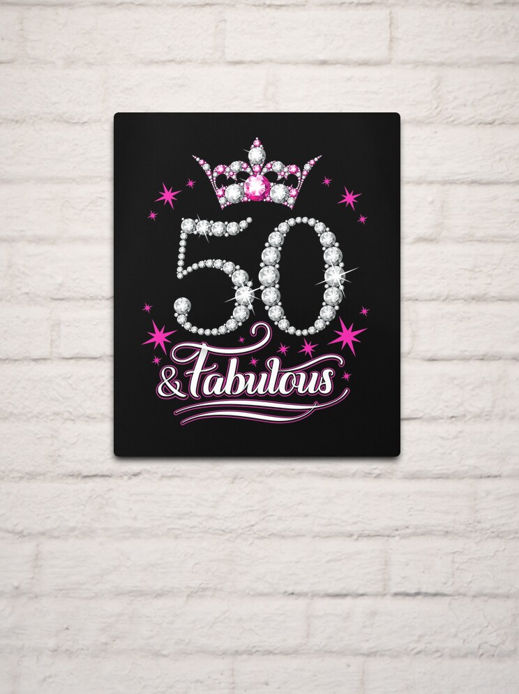 50th Birthday design. 50 & Fabulous lady’s design | Poster