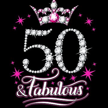50th Birthday design. 50 & Fabulous lady’s design | Greeting Card